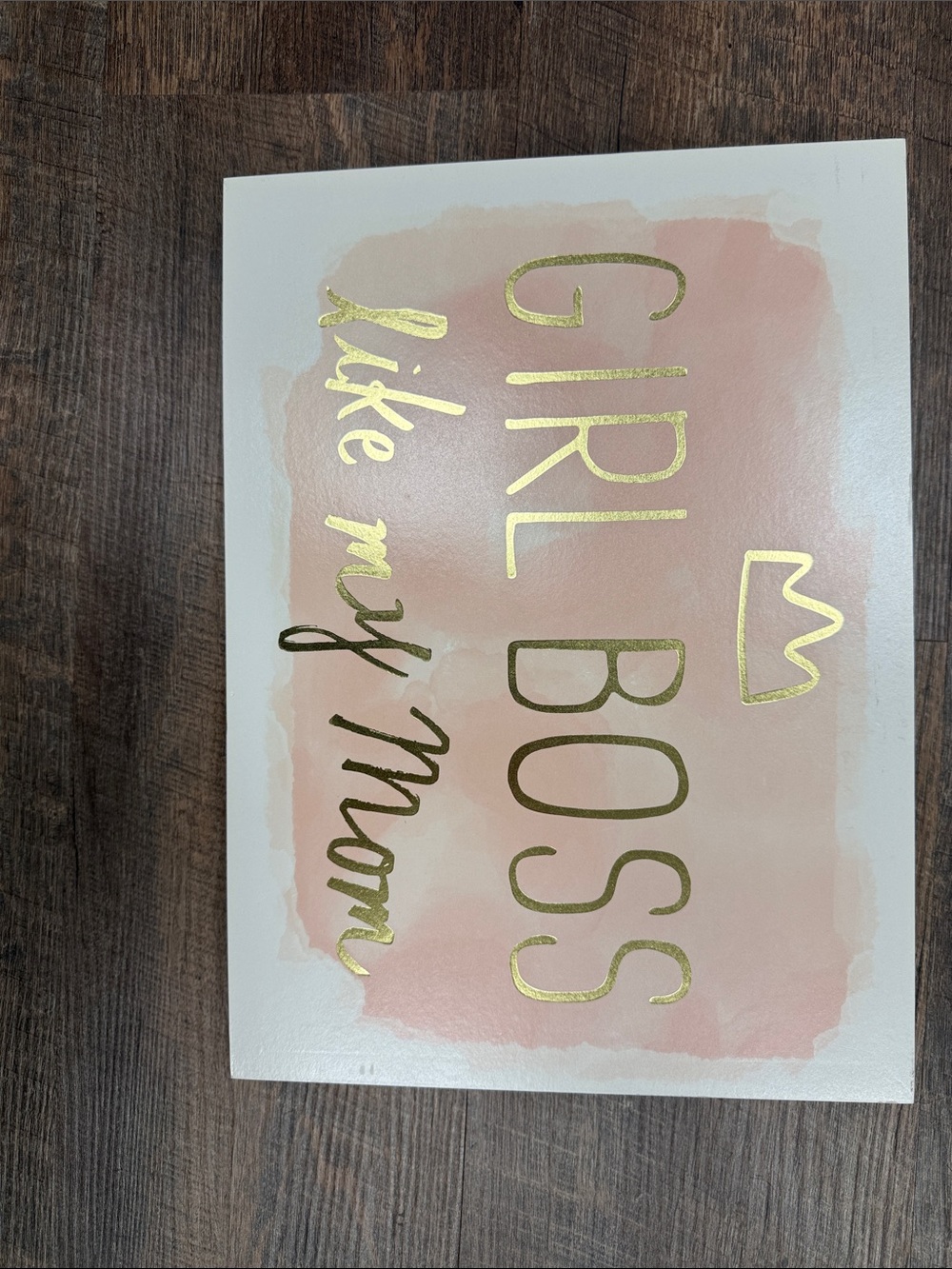 Girl Boss Pink & Gold Wall Art